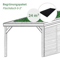 24 m² Dachbegrünungspaket für ein Flachdach mit Drainage 