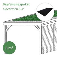 6 m² Dachbegrünungspaket für ein Flachdach mit Drainage
