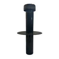 PVC-Raumentlüfter (Dunstrohr) mit Wetterhaube DN 100 für die Entlüftungen von Küchenabzugshauben auf Flachdächern. 