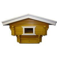 Norwegisches Vogelhaus mit Begrünung Maße ca.: 50 x 60 x 35 cm Farbe: gelb