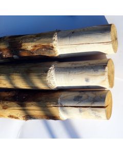 Zaunpfahl aus Edelkastanie (stumpf, gefräst auf 80 mm)