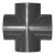 PVC-Kreuz 25 mm mit Klebemuffe