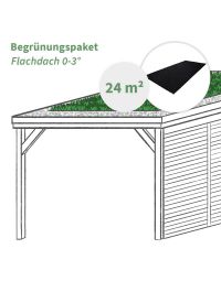24 m² Dachbegrünungspaket für ein Flachdach mit Drainage 